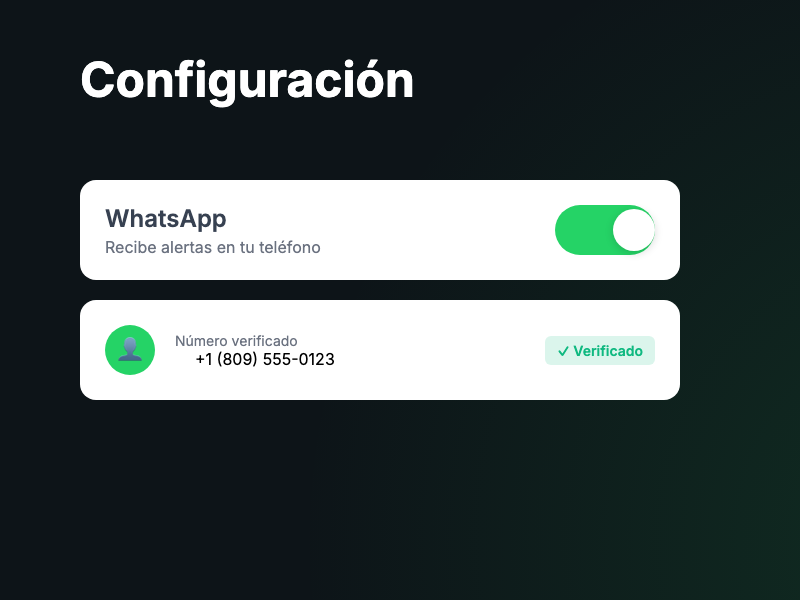 Alertas automáticas de stock bajo por WhatsApp